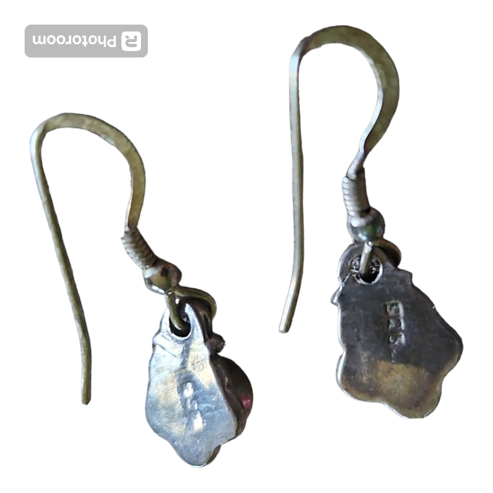 Pearl and Sterling Silver Drop Earrings - Picture 2 of 2